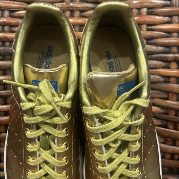 Adidas Originals Stan Smith Metallic Gold Sneakers Mens Size 6.5 men /women’s 8 - Picture 3 of 10